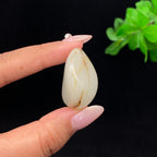 和田玉白玉带洒金皮籽料（26g）