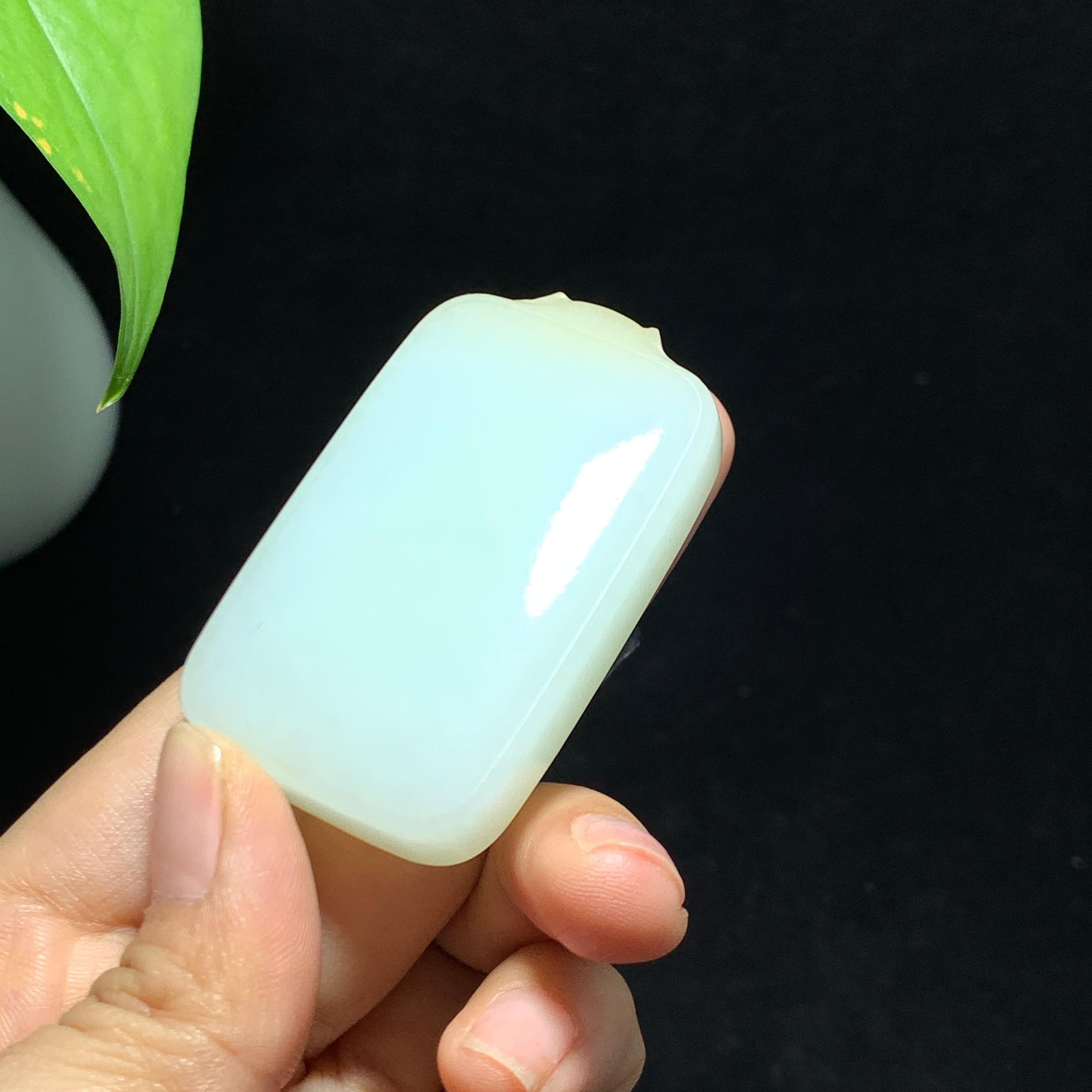 和田山料糖白玉无事牌挂件（40.0g）