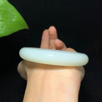 收藏级和田山料羊脂白玉手镯（76.7g）