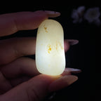 和田玉白玉带洒金皮籽料（23.5g）