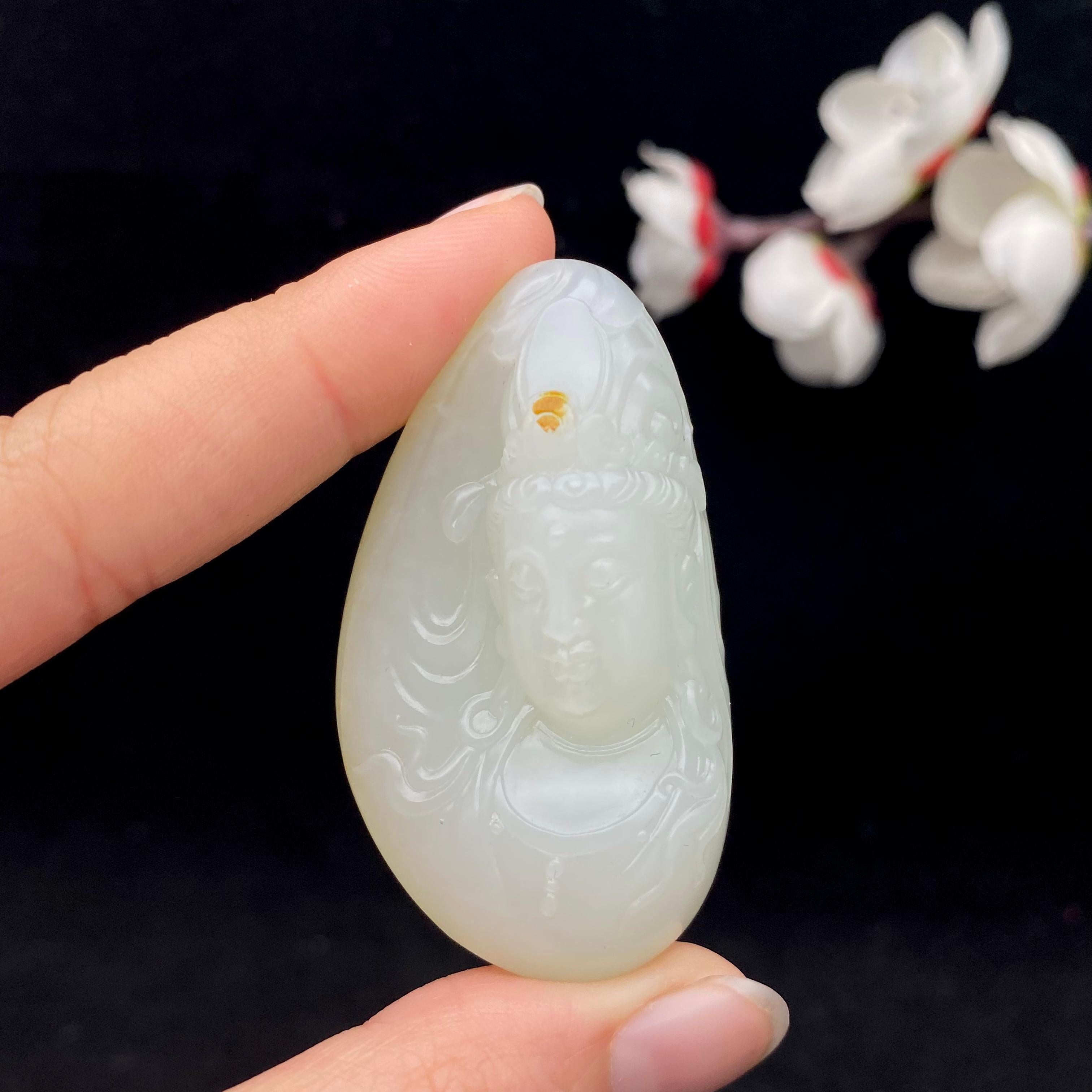 和田玉籽料【观音头】挂件（43.3g）