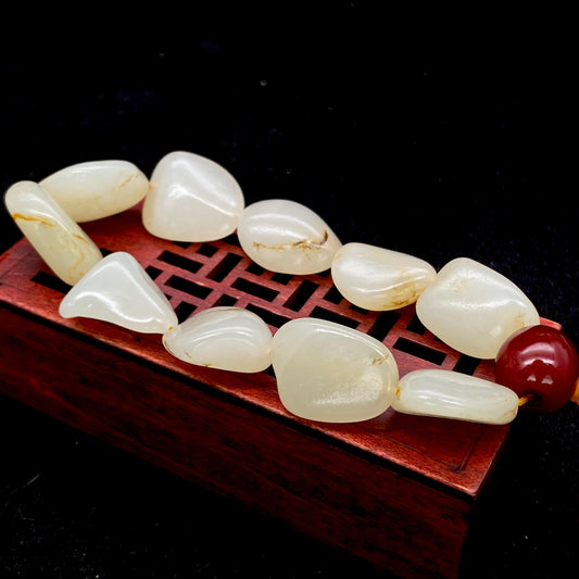和田玉-白玉【精品手串】（51g）