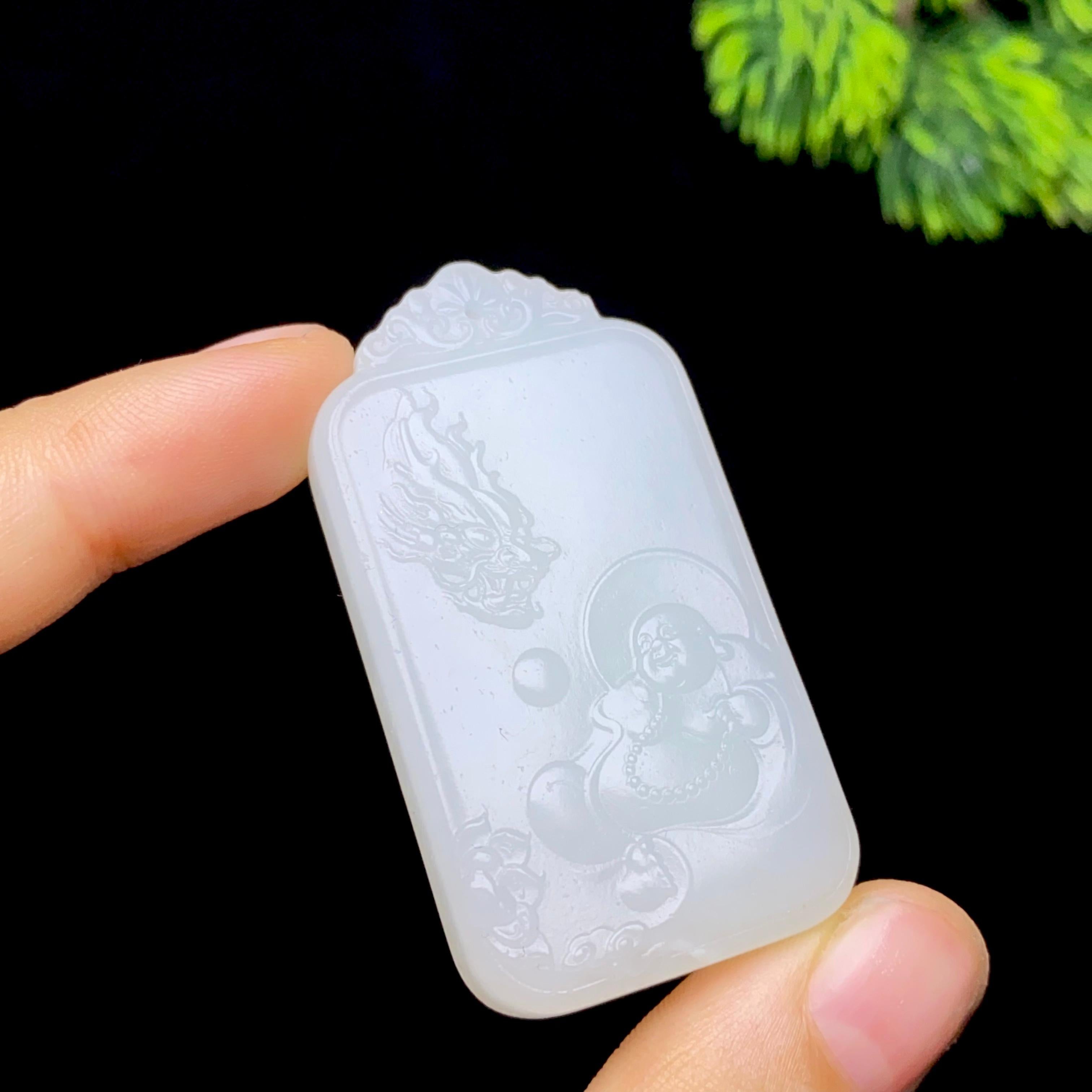 和田玉白玉佛公（29.7g）