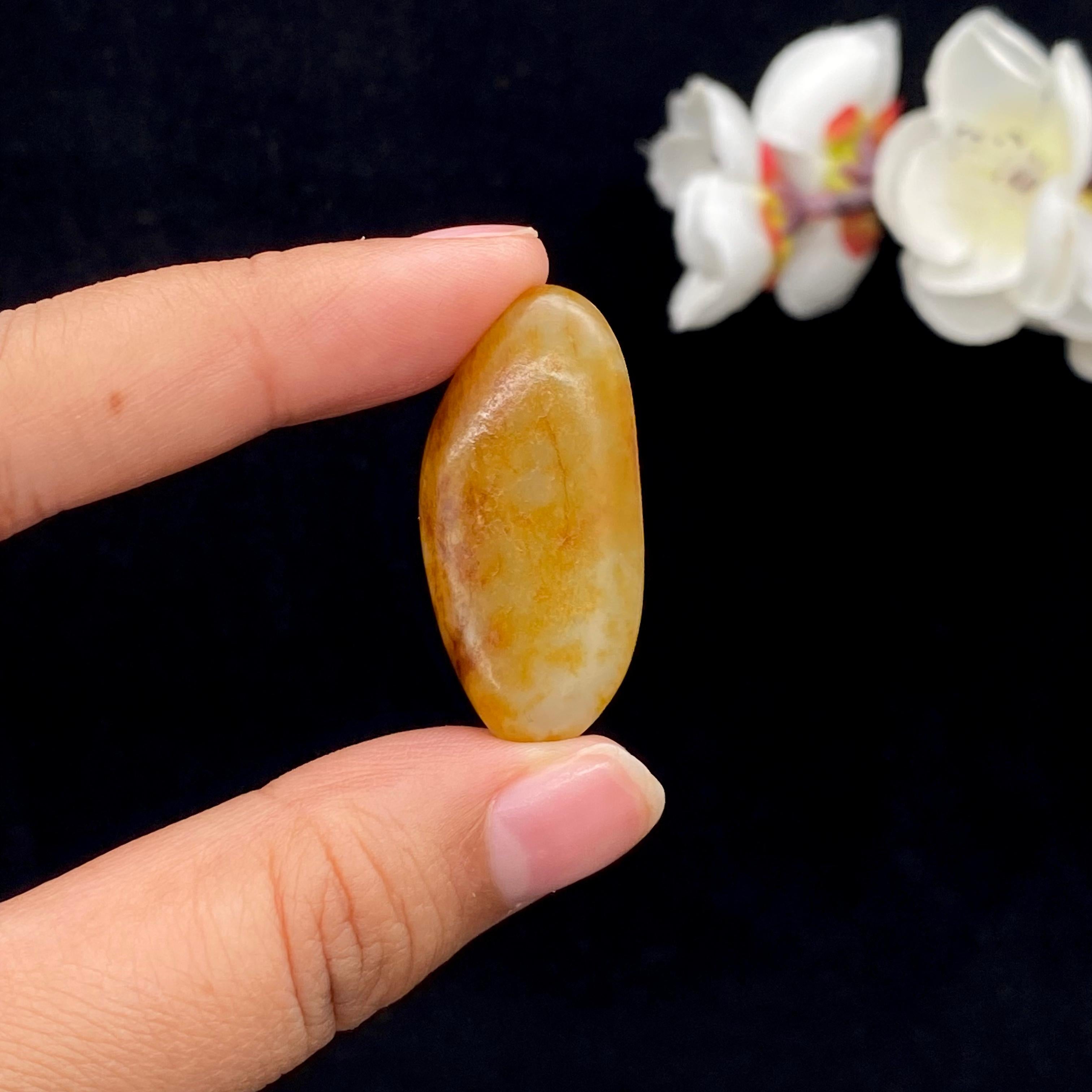 和田玉黄皮籽料吊坠籽（9.8g）