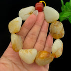 和田玉洒金皮籽料【精品手串】（115g）