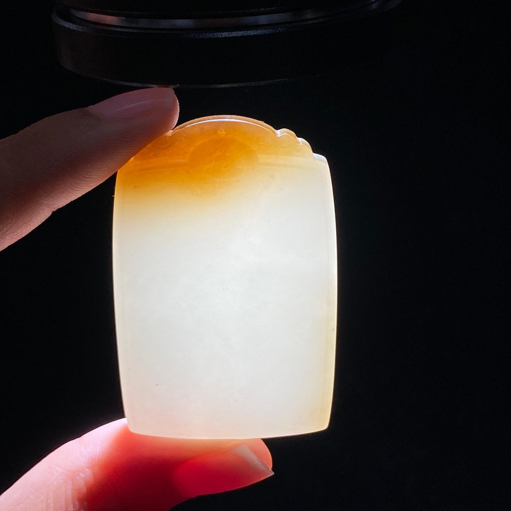 和田玉糖白无事牌（34.3g）