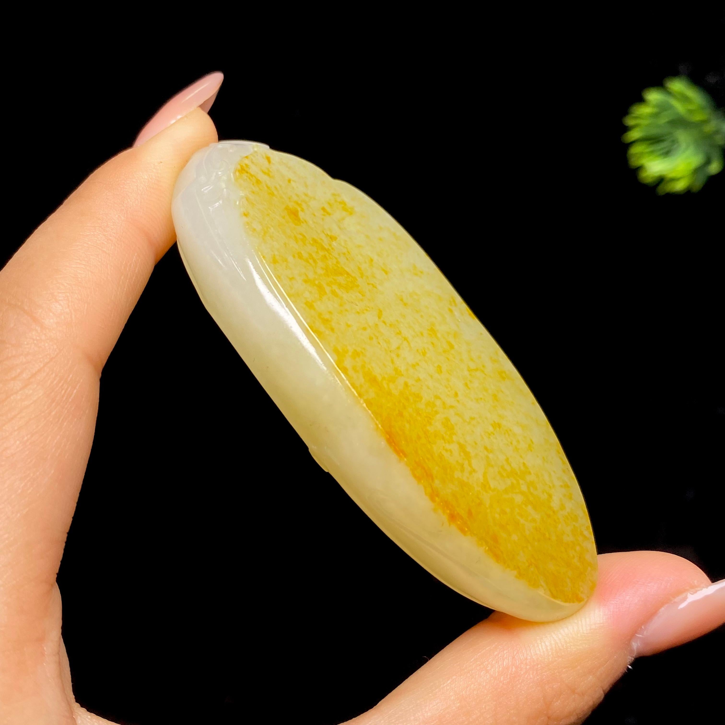 和田玉籽料平安无事牌（80.8g）