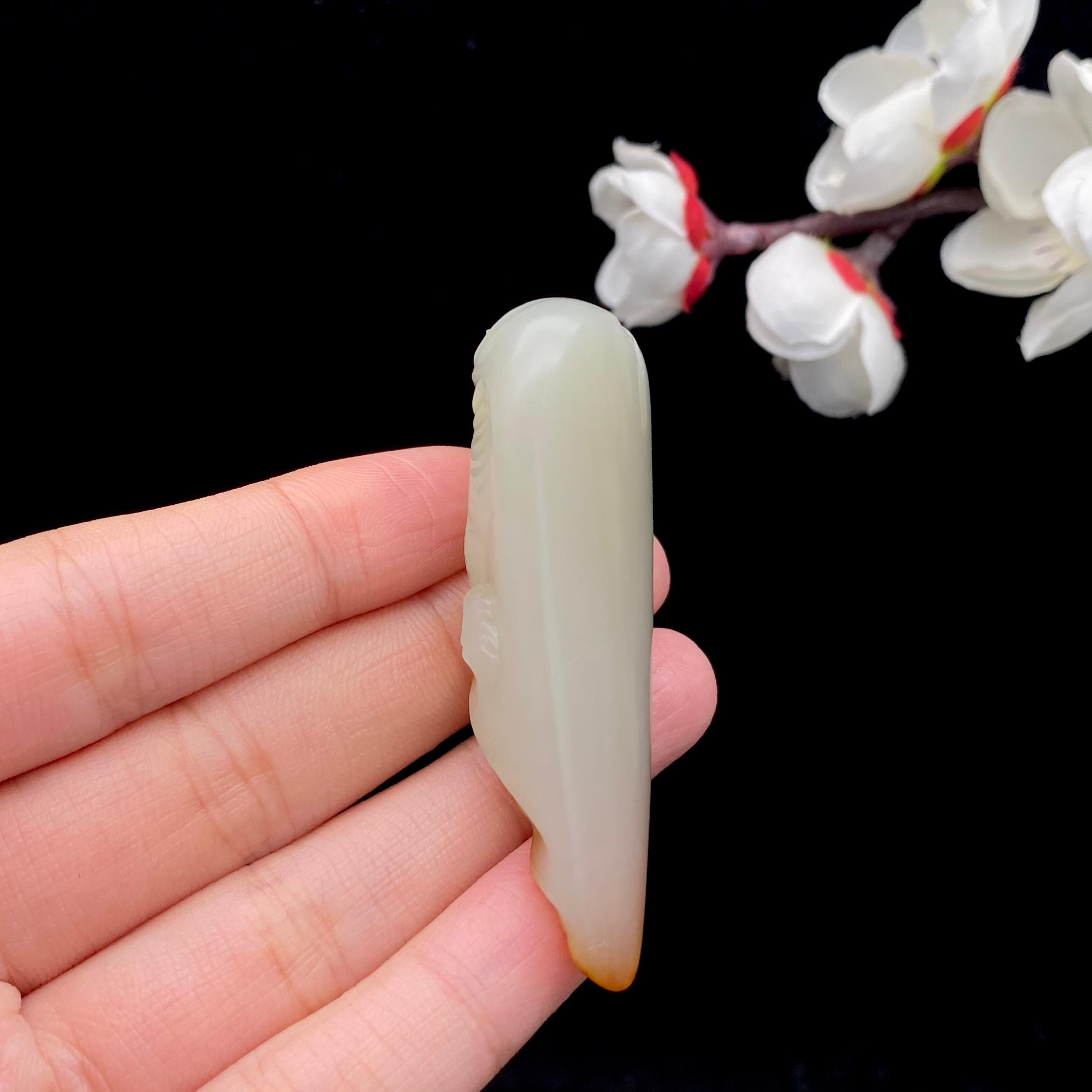 和田玉洒金皮籽料【龙】挂件（33.2g）