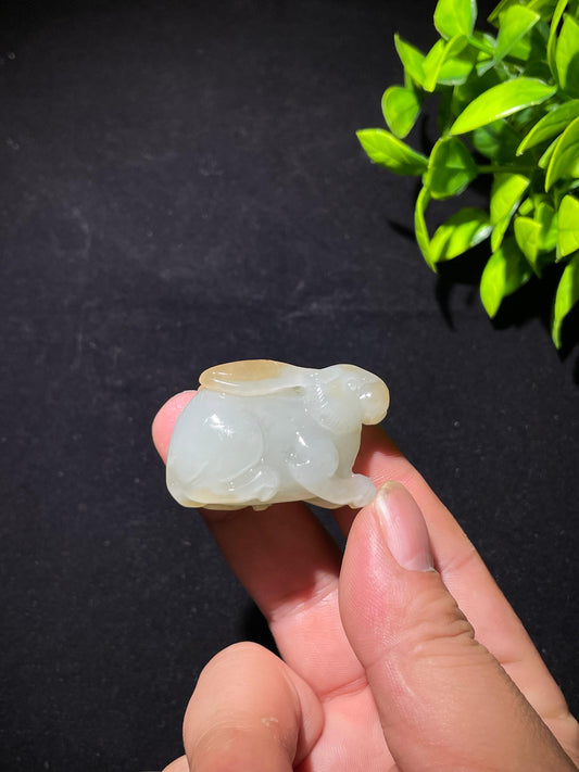 和田玉且末蓝带糖前途无量（34.0g）