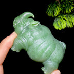 和田玉碧玉犀牛（263.6g）