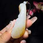 和田玉籽料挂件御龙观音（58.3g）