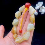 和田玉洒金皮籽料【精品手串】（62.3g）