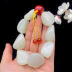 和田玉白玉籽料【精品手串】（128.6g）