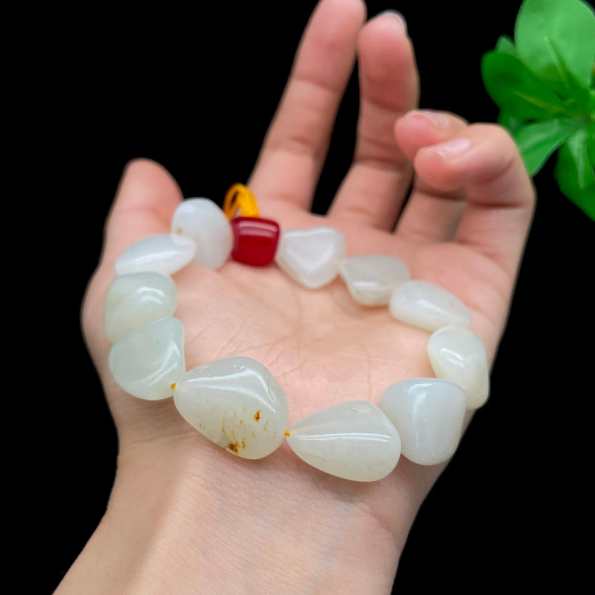 和田玉白玉籽料【精品手串】（46g）