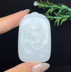 和田玉羊脂白玉龙牌（28.8g）