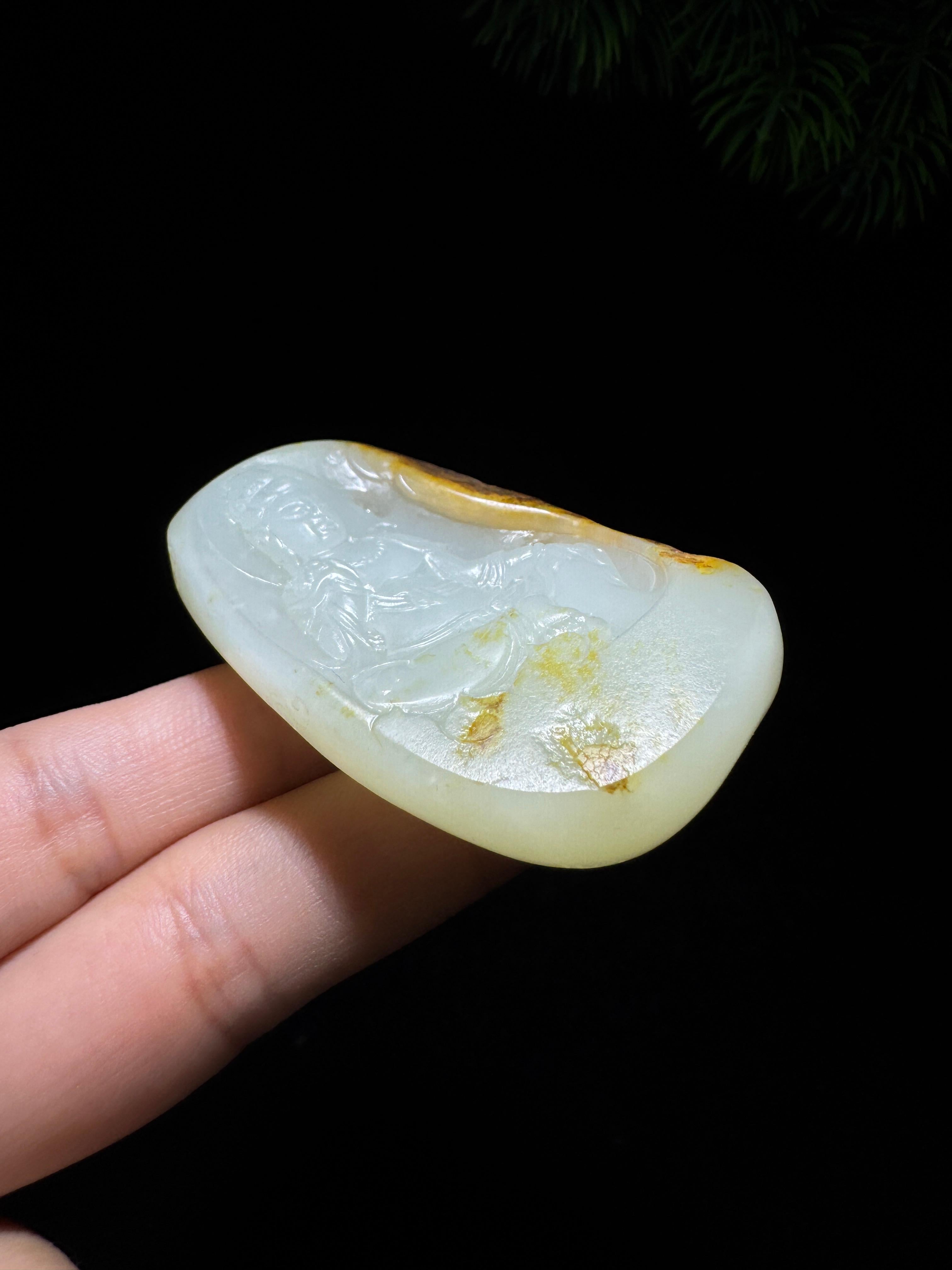 和田玉籽料观音（74.0g）