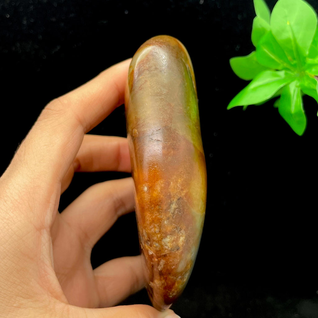 和田玉聚红皮青花籽料摆件（344.6g）