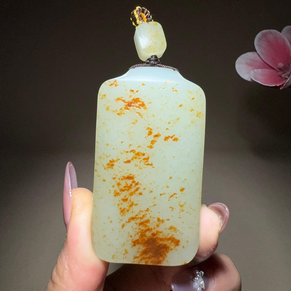 和田玉籽料平安无事牌（59.4g）