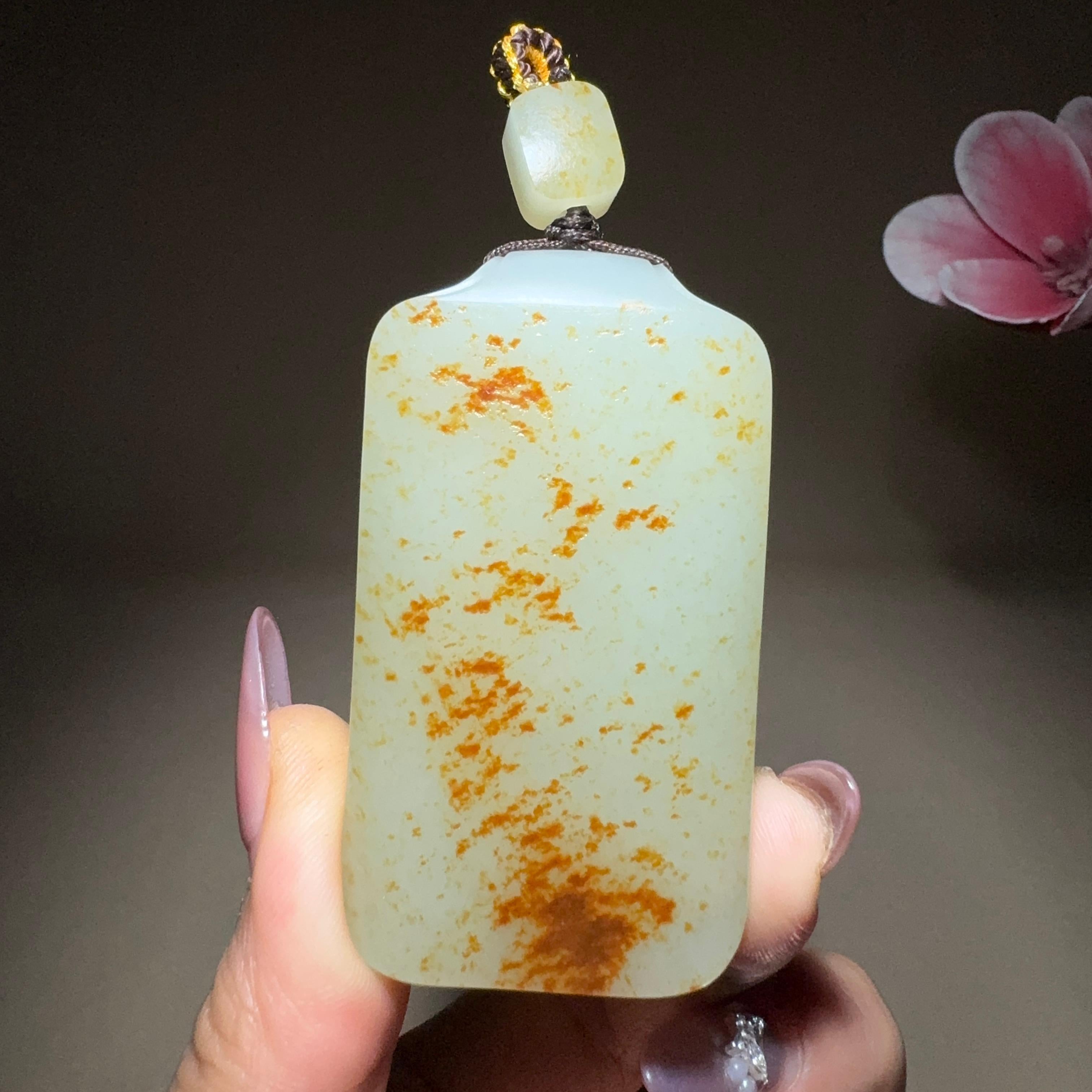 和田玉籽料平安无事牌（59.4g）