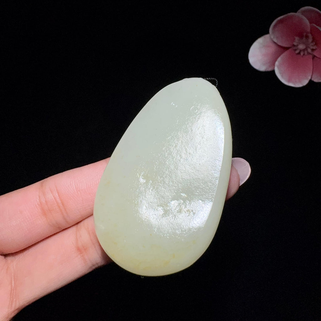 秒杀和田玉籽料平安无事牌（60.5g）