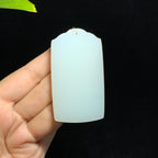 和田山料羊脂白玉无事牌挂件（54.6g）
