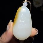 精品特色和田玉糖白挂件佛公（36.7g）