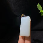 精品和田山料羊脂白玉无事牌（47.3g）