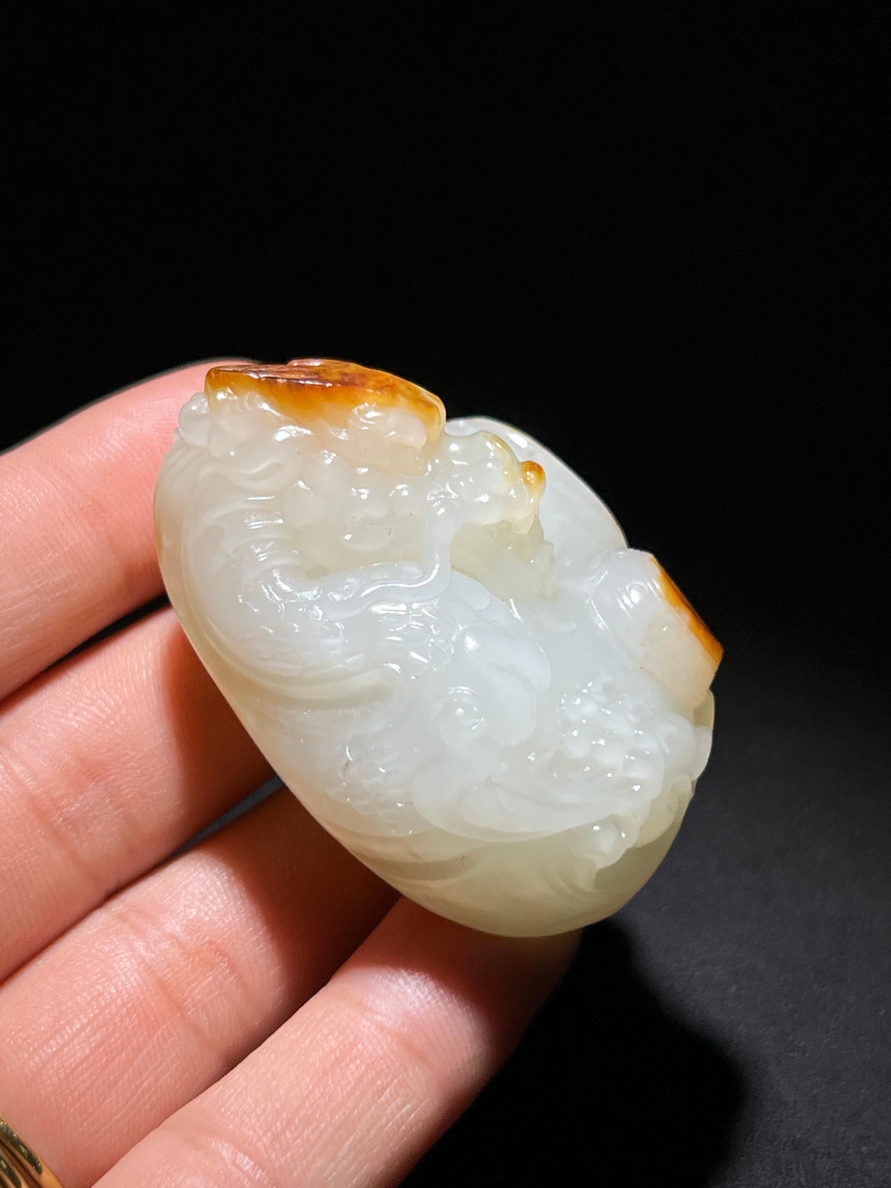 和田玉籽料龙（73.3g）