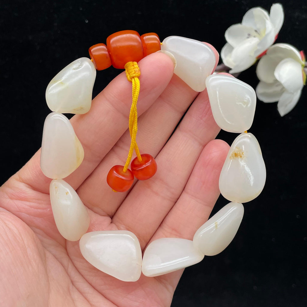 和田玉白玉籽料【精品手串】（43g）