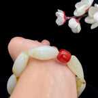 和田玉洒金皮【精品手串】（84.3g）