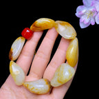 和田玉洒金皮籽料手串（105.37g）