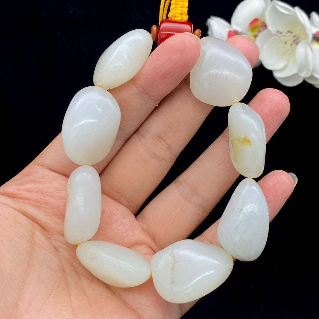 和田玉白玉籽料【精品手串】（97g）