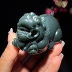 和田玉塔青手把件貔貅（216.0g）
