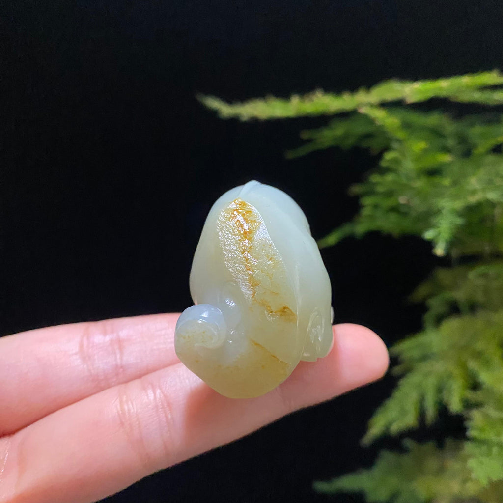 和田玉籽料青白玉貔貅（67.3g）
