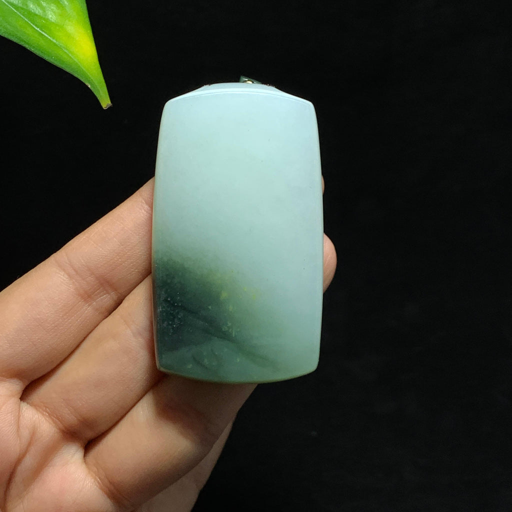 和田山料白玉带翠无事牌挂件（50.9g）