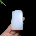 和田山料羊脂白玉无事牌（73.4g）