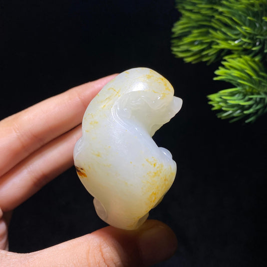 和田玉籽料貔貅把件（86.2g）