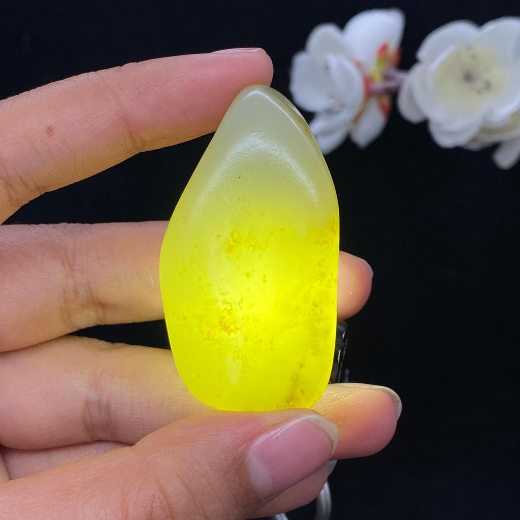 和田玉青白玉带洒金皮籽料（36.1g）