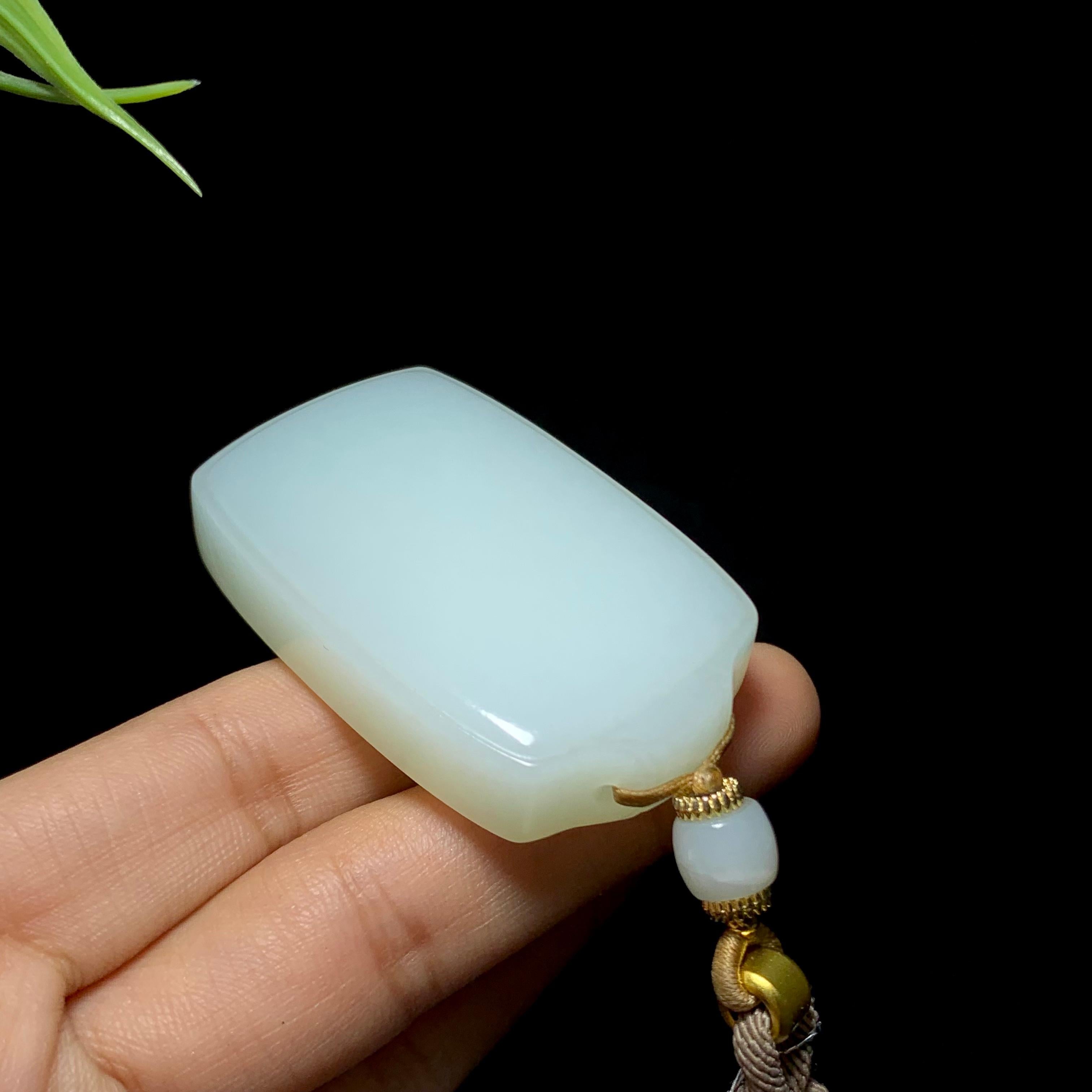 和田白玉无事牌（54.0g）