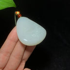 和田籽料洒金皮白玉睡莲观音（48.0g）