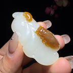 和田玉糖白挂件一夜成名（20.2g）
