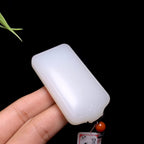 和田山料羊脂白玉无事牌（54.1g）