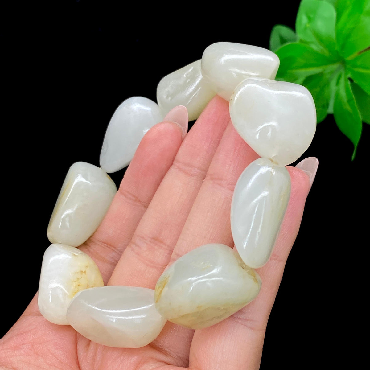和田玉白玉籽料【精品手串】（104.4g）