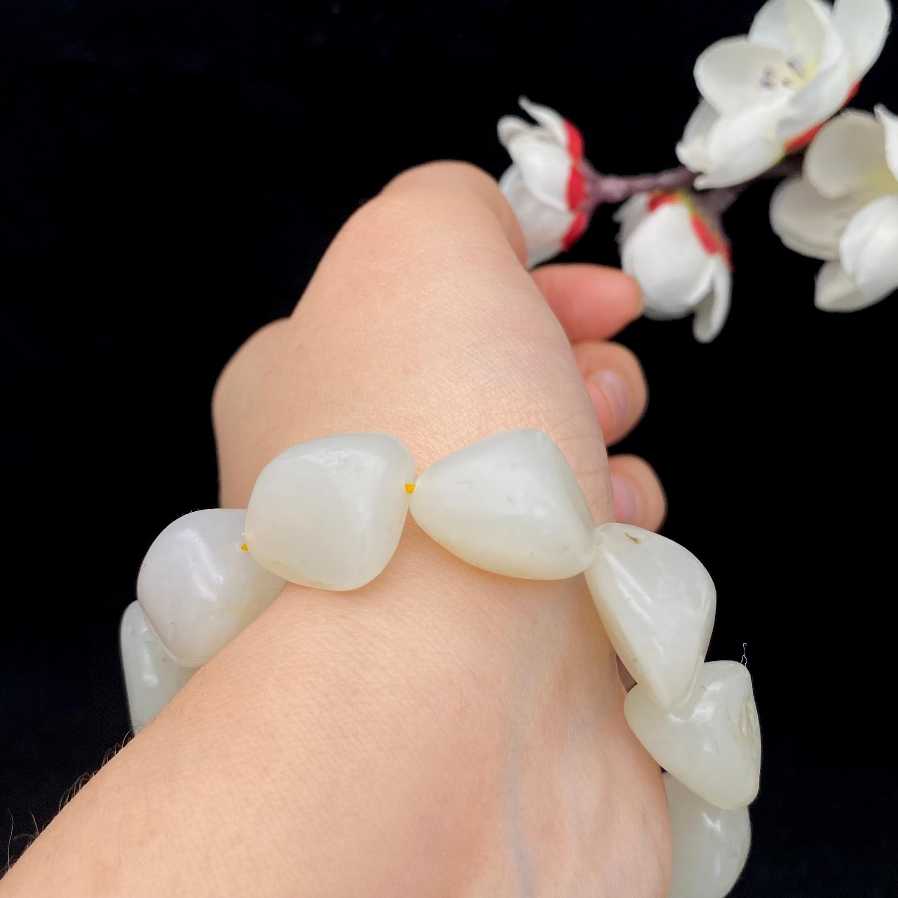 和田玉白玉【精品手串】（49.2g）