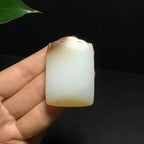 和田山料糖白玉无事牌挂件（39.2g）
