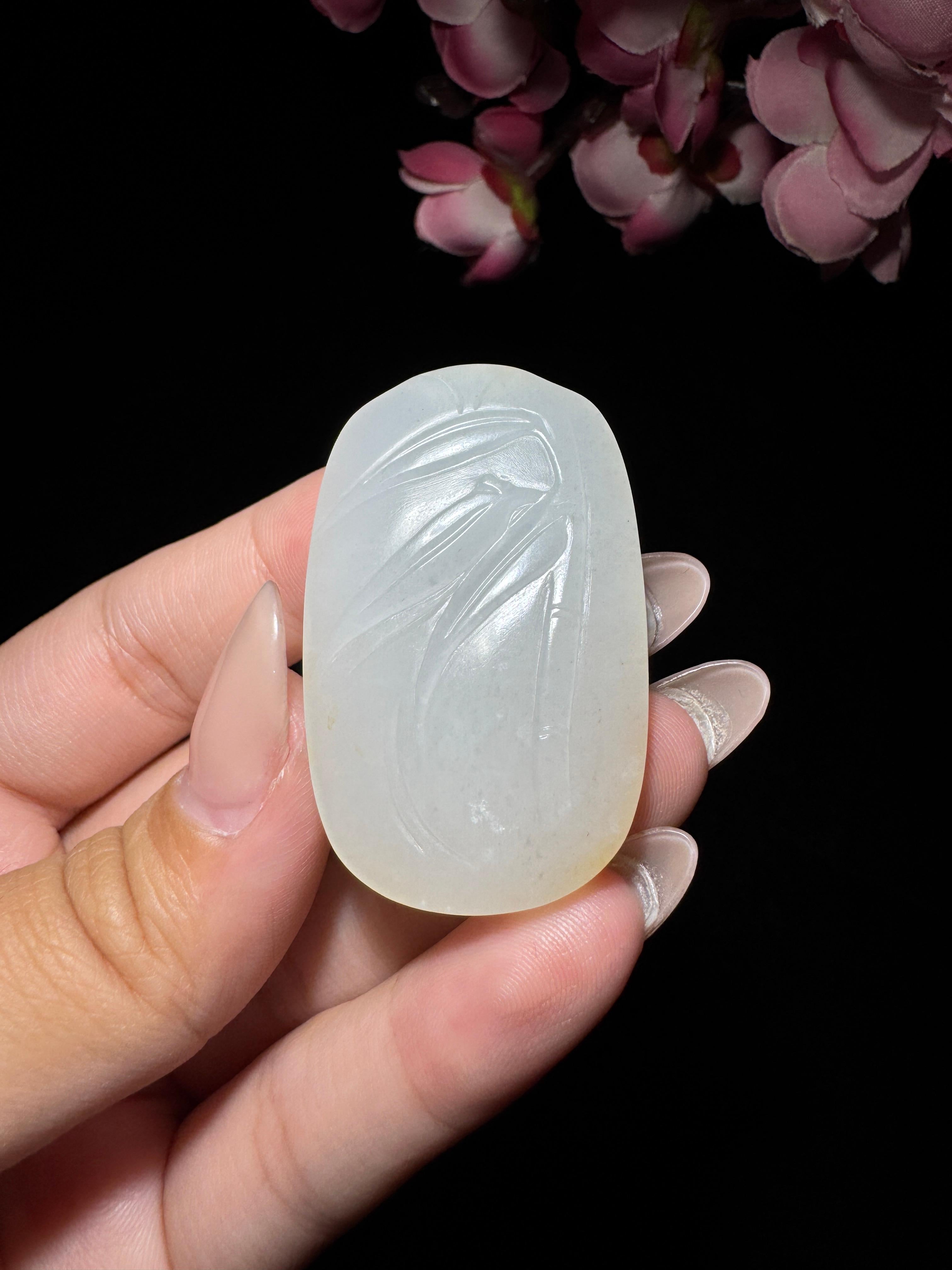 和田玉白玉竹报平安（20.3g）
