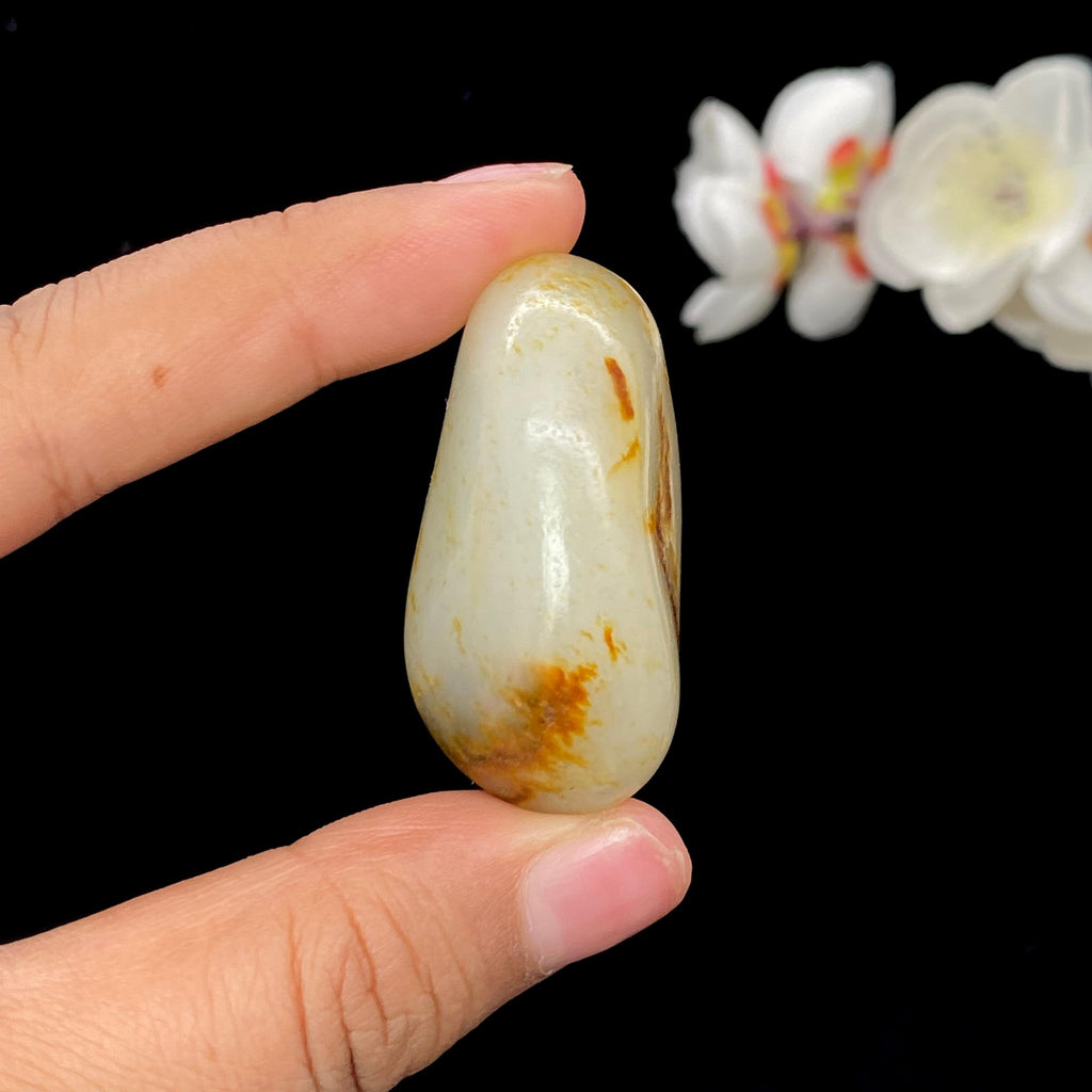 和田玉洒金皮青花底籽料挂件（38.3g）