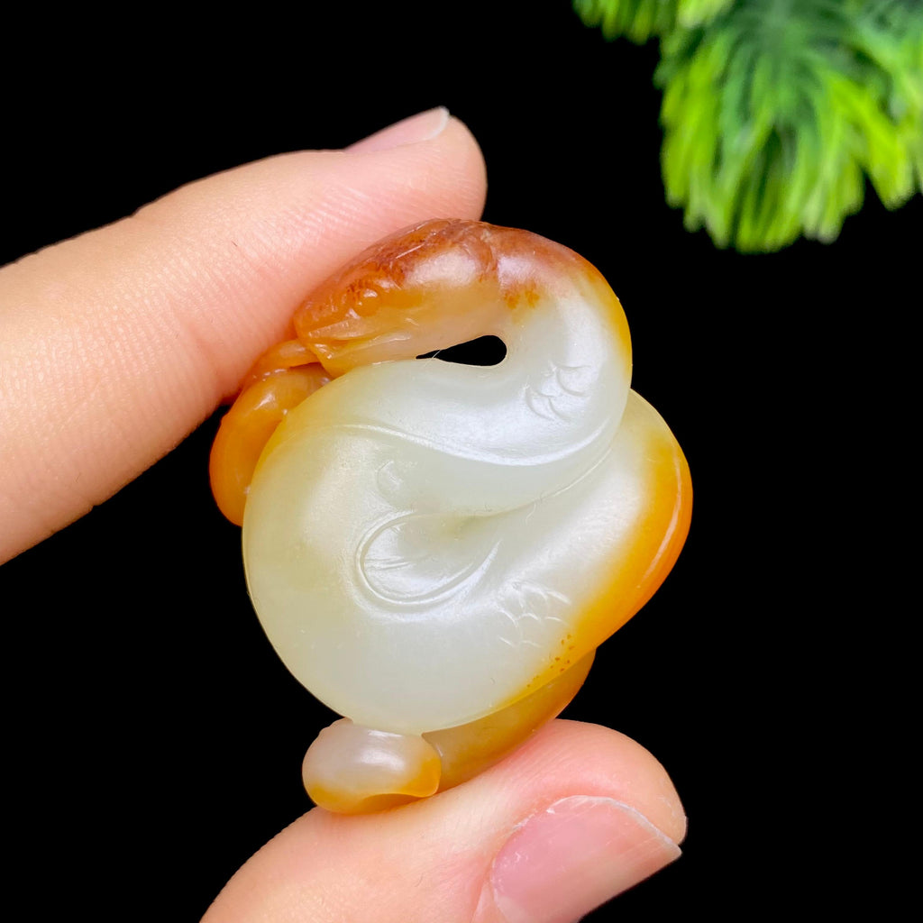 和田玉籽料灵蛇仙瑞（13.5g）