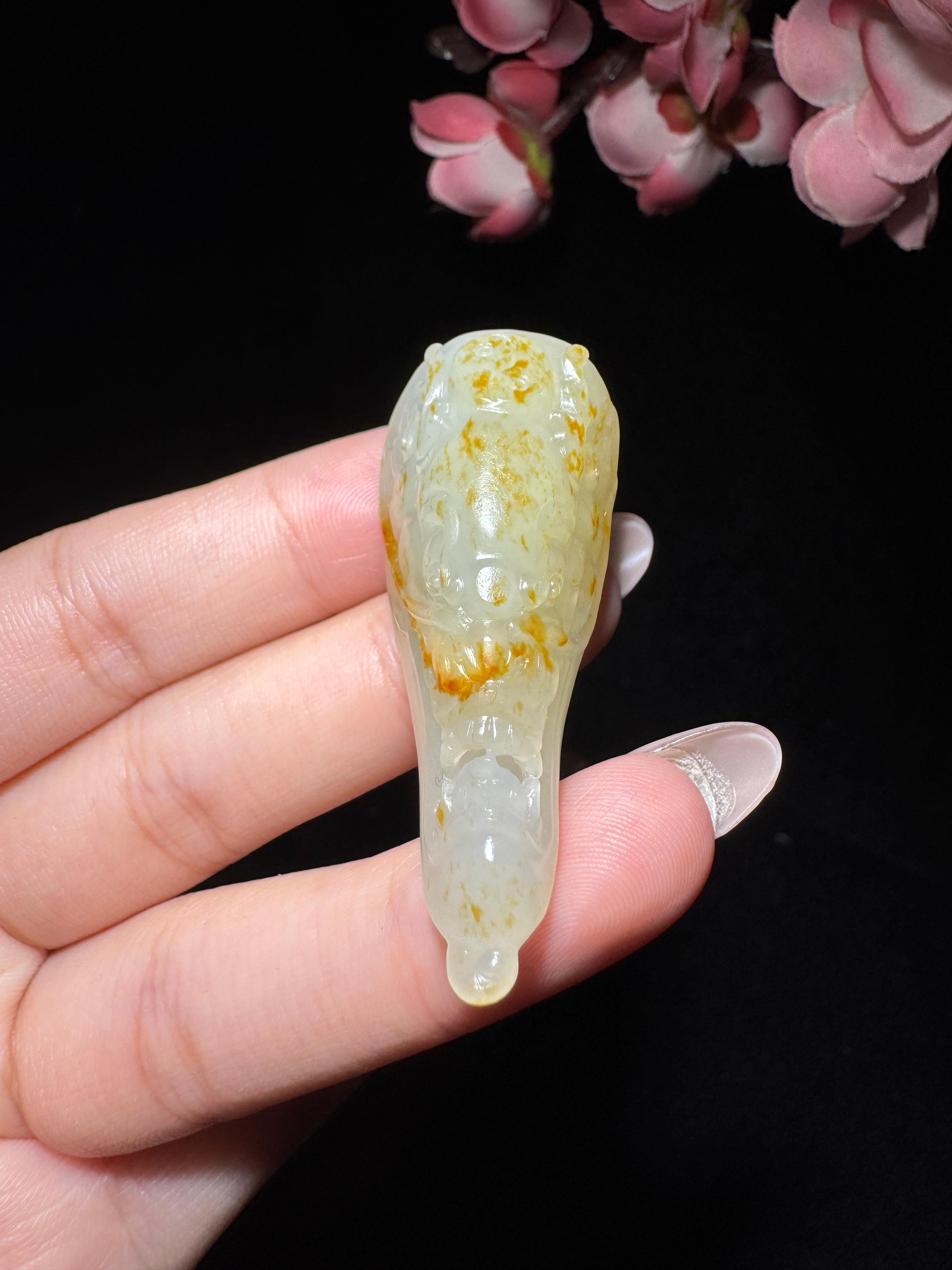和田玉籽料兽面（21.0g）