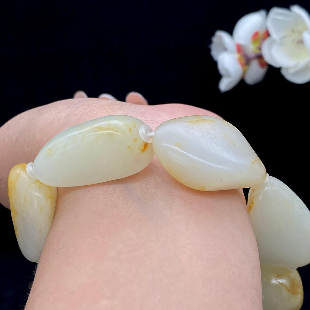 和田玉洒金皮籽料【精品手串】（119.1g）